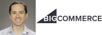 Image of Stephen Meserve with the BigCommerce logo