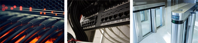 Images of networking and security equipment