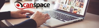 CanSpace logo with a person using a laptop