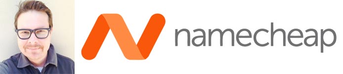 Derek Musso's headshot and the Namecheap logo Derek Musso's headshot and the Namecheap logo