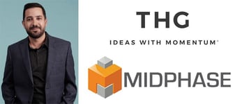 Photo of Greg Rodriguez and The Hut Group and Midphase logos Photo of Greg Rodriguez and The Hut Group and Midphase logos