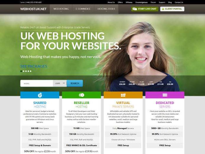 Screenshot showing the different price tiers of WebHost.UK.Net's hosting plans Screenshot showing the different price tiers of WebHost.UK.Net's hosting plans