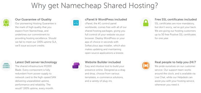Screenshot of the Stellar hosting plan feature list Screenshot of the Stellar hosting plan feature list