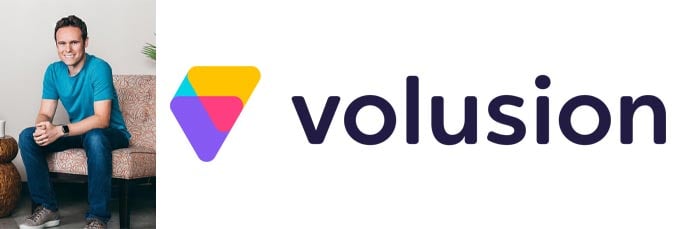 Photo of Kevin Sproles and the Volusion logo