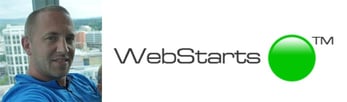 Steve Waldrop's headshot and the WebStarts logo