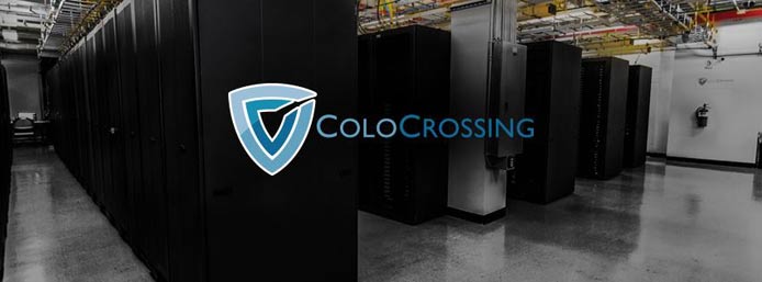 The ColoCrossing logo and a photo of the inside of a datacenter The ColoCrossing logo and a photo of the inside of a datacenter