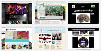 Collage of WebStarts-built websites Collage of WebStarts-built websites
