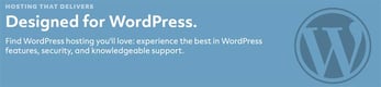 The WordPress logo and text reading "Designed for WordPress"