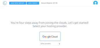 Screenshot of Cloud With Me signup page