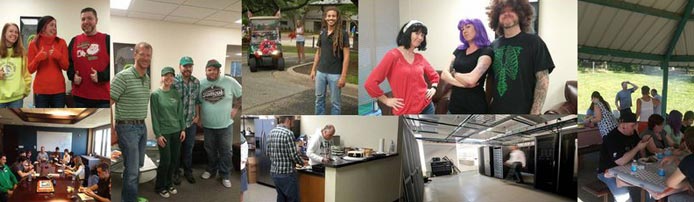 Collage of Codero employees around the office Collage of Codero employees around the office