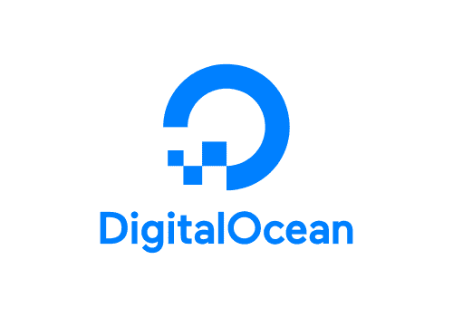 DigitalOcean logo on white background DigitalOcean logo on white background
