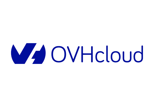 OVHcloud logo on white background OVHcloud logo on white background