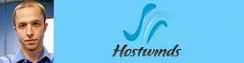 Peter Holden's headshot and the Hostwinds logo