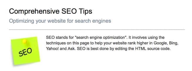 Graphic demonstrating SEO tips. Graphic demonstrating SEO tips.