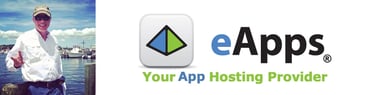 Headshot of eApps CEO Richard Lingsch and company logo