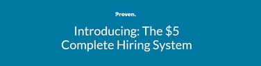 Banner reading "Introducing: The $5 Complete Hiring System"