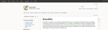 Screenshot of the DokuWiki site