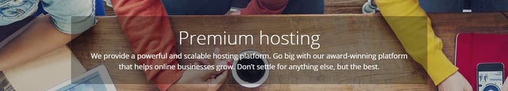 Graphic depicting premium hosting services Graphic depicting premium hosting services