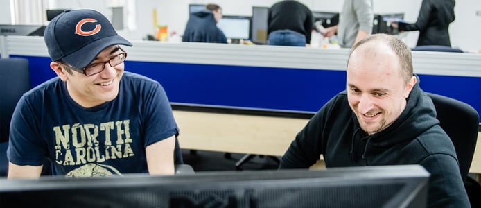 A customer support team A customer support team