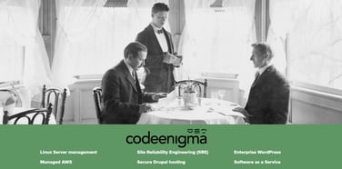 Photo depicting hosting a dinner party with a list of Code Enigma web hosting services Photo depicting hosting a dinner party with a list of Code Enigma web hosting services