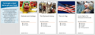 Screenshot of Britannica LaunchPacks
