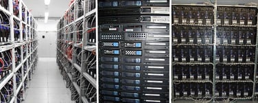 Collage of Contabo datacenter and servers