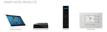 Screenshot of Control4 smart hotel products Screenshot of Control4 smart hotel products