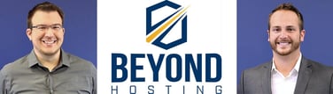 Images of Tyler Bishop and Justin Oeder with the Beyond Hosting logo