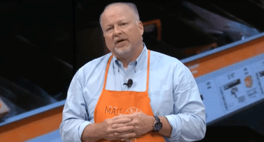 Screenshot of Home Depot CIO Matt Carey speaking at HPE's 2016 Discover Las Vegas Conference Screenshot of Home Depot CIO Matt Carey speaking at HPE's 2016 Discover Las Vegas Conference