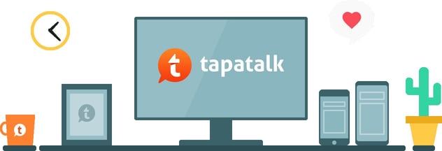 Graphic of Tapatalk logo on various devices Graphic of Tapatalk logo on various devices