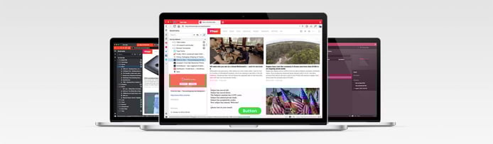 The Vivaldi browser on a laptop The Vivaldi browser on a laptop