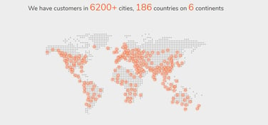 Screenshot of ClouDNS global presence graphic