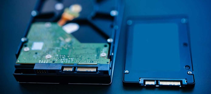Image showing a hard disk drive and solid-state drive Image showing a hard disk drive and solid-state drive