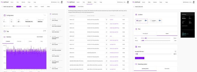 Screenshots of the MaxIOPS dashboard