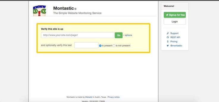 Screenshot of Montastic