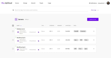 Screenshot of UpCloud's control panel Screenshot of UpCloud's control panel