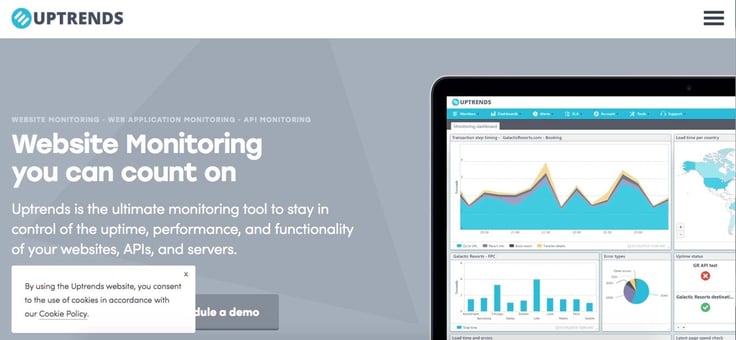 Screenshot of Uptrends