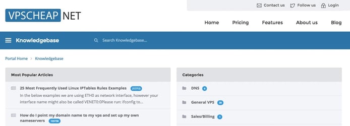 Screenshot of VPSCheap's knowledgebase Screenshot of VPSCheap's knowledgebase