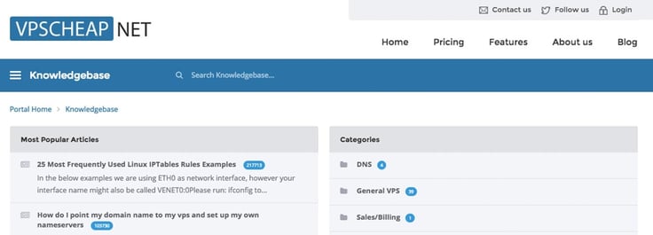 Screenshot of VPSCheap's knowledgebase Screenshot of VPSCheap's knowledgebase