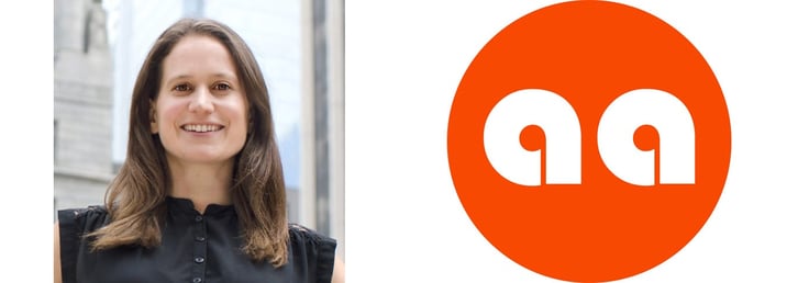 Evy Wilkins, VP of Marketing at Traackr and company logo