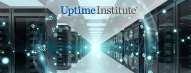 A datacenter and the Uptime Institute logo