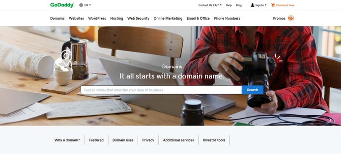Screenshot of GoDaddy domain registrations Screenshot of GoDaddy domain registrations
