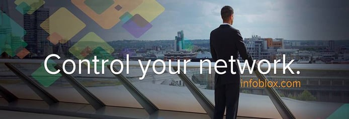 A man looking over a bridge with text reading "Control your network" A man looking over a bridge with text reading "Control your network"