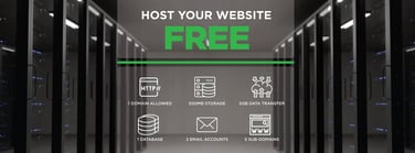 Screenshot of QualiSpace free hosting offer