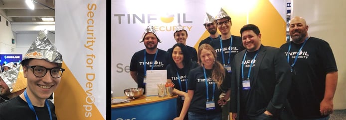 Tinfoil Security team members at a conference Tinfoil Security team members at a conference