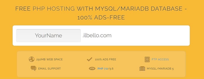 Screenshot of ilbello homepage Screenshot of ilbello homepage