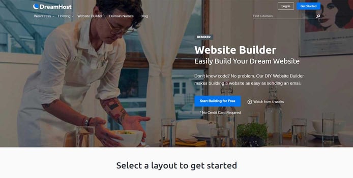Screenshot of DreamHost website Screenshot of DreamHost website