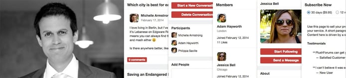 Image of Adrian Flitcroft with a composite of Plush Forums screenshots Image of Adrian Flitcroft with a composite of Plush Forums screenshots