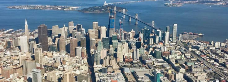 Aerial view of downtown San Francsisco
