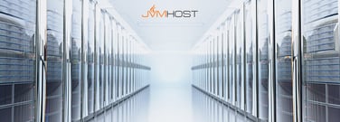 Photo of a datacenter with JVM Host logo Photo of a datacenter with JVM Host logo